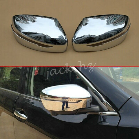 For Nissan Rogue Sport Qashqai Murano X-Trail Chrome Side Rear View Mirror Cover