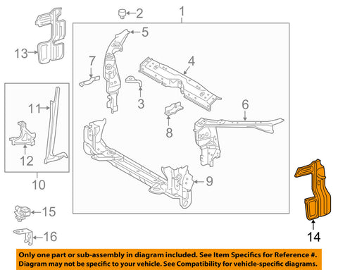 TOYOTA OEM 17-18 Corolla Radiator Core Support-Air Deflector Left 5329402240