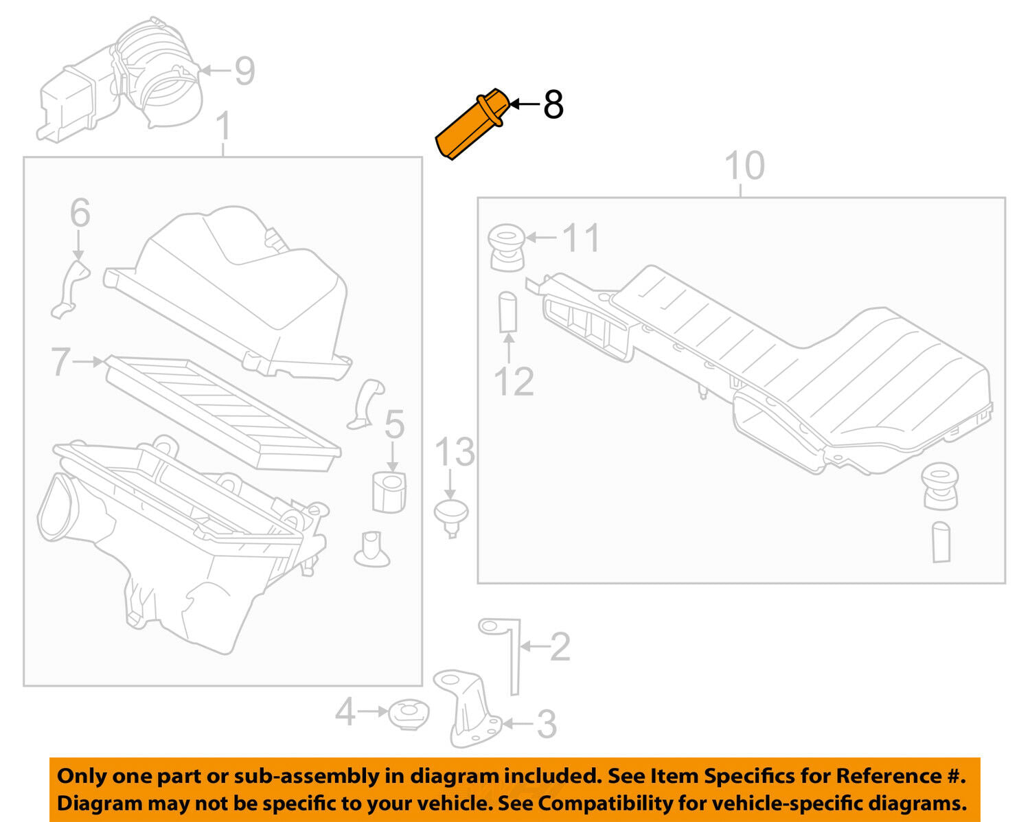 NISSAN OEM 14-15 Rogue-Mass Air Flow Sensor 226803VA0A