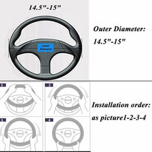 3D Massage Car Steering Wheel Cover For Car PU Leather Black Fit 38cm / 15 in