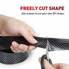 Car Interior Accessories 5D Sticker Carbon Fiber Door Sill Protector Scuff Plate