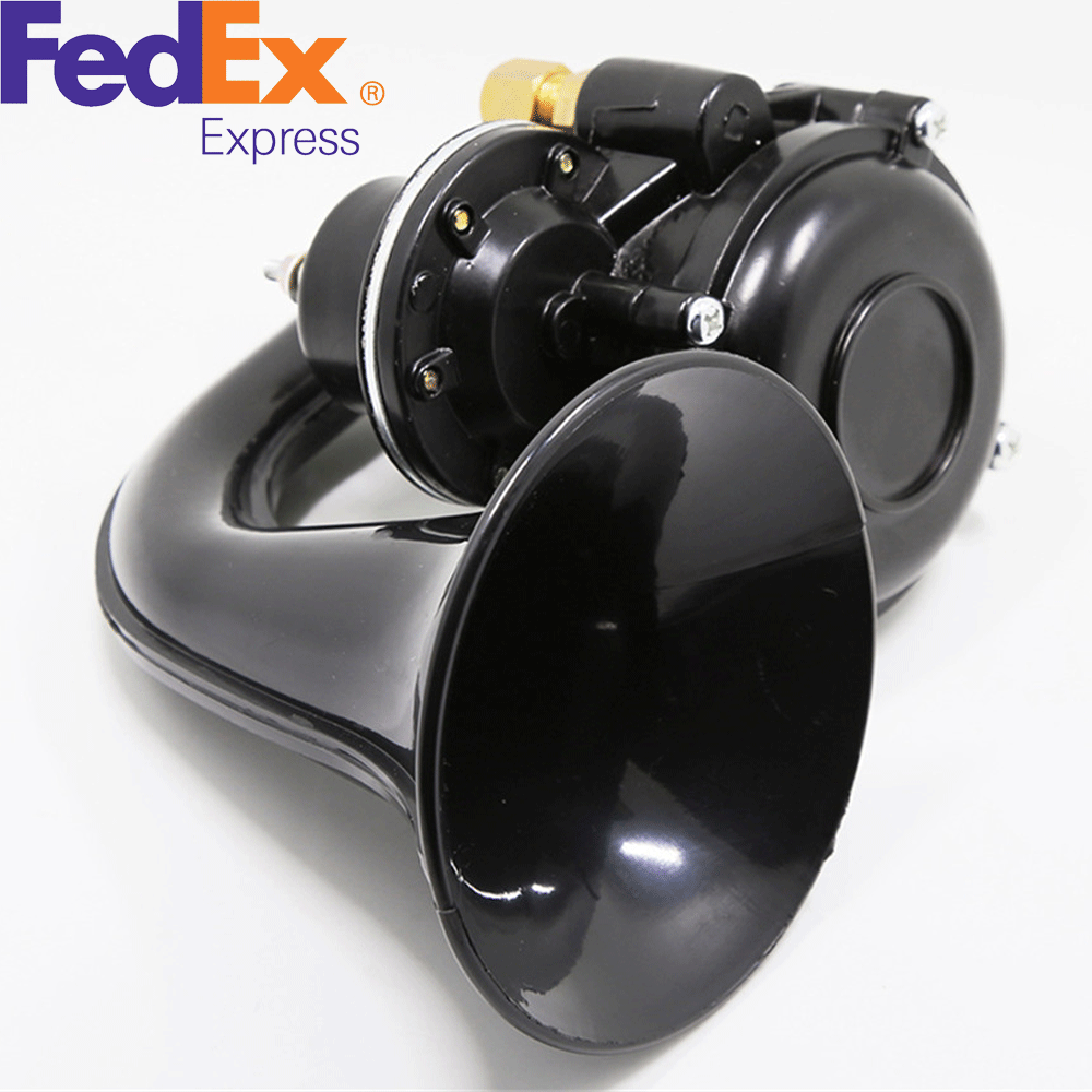 1x Air Horn 135db Loud Trumpet with Electric Valve Flat For 12V Auto Car Vehicle