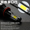 4-sides H11 H8 H9 60W 6000LM COB LED Headlight Bulb Conversion Fog Light HID