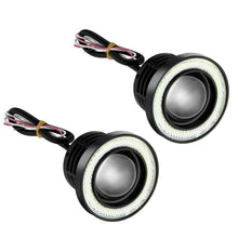 2x 2.5" Inch Car Projector LED Fog Light COB Halo Angel Eye Ring Bulb White USA