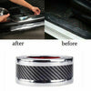 5D Car Sticker Carbon Fiber Silver Rubber Door Sill Protector Edge Guard Strip