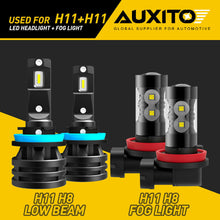 AUXITO H11 LED Headlight Low Beam H16 H8 Fog Light Bulb for Honda Civic 2016-20