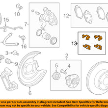 TOYOTA OEM 13-18 Yaris Brake-Rear-Brake Pads Hardware Kit 0494812060