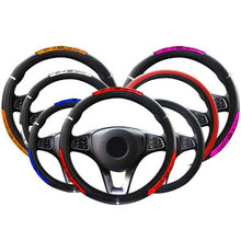 38cm Universal Dragon Car Steering Wheel Cover Reflective PU Leather Accessory