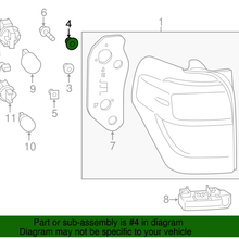 Genuine Toyota Tail Lamp Assembly Nut 90080-17189