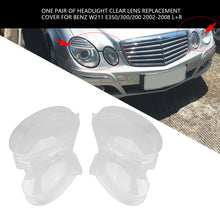 For Benz W211 E350/300/200 2002-2008 Headlight Lens Replacement Cover Left+Right