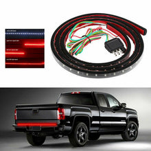 60" Truck Tailgate Strip Triple LED Sequential Turn Signal Brake Reverse Light