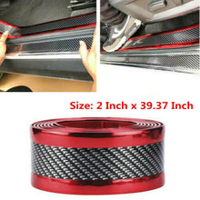 Car Carbon Fiber Rubber Moulding Strip Soft Trim Bumper DIY Door Sill Protector