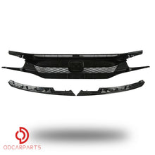 Fit Honda Civic 2019-2020 Front Upper Grille Type-R Style Gloss Black