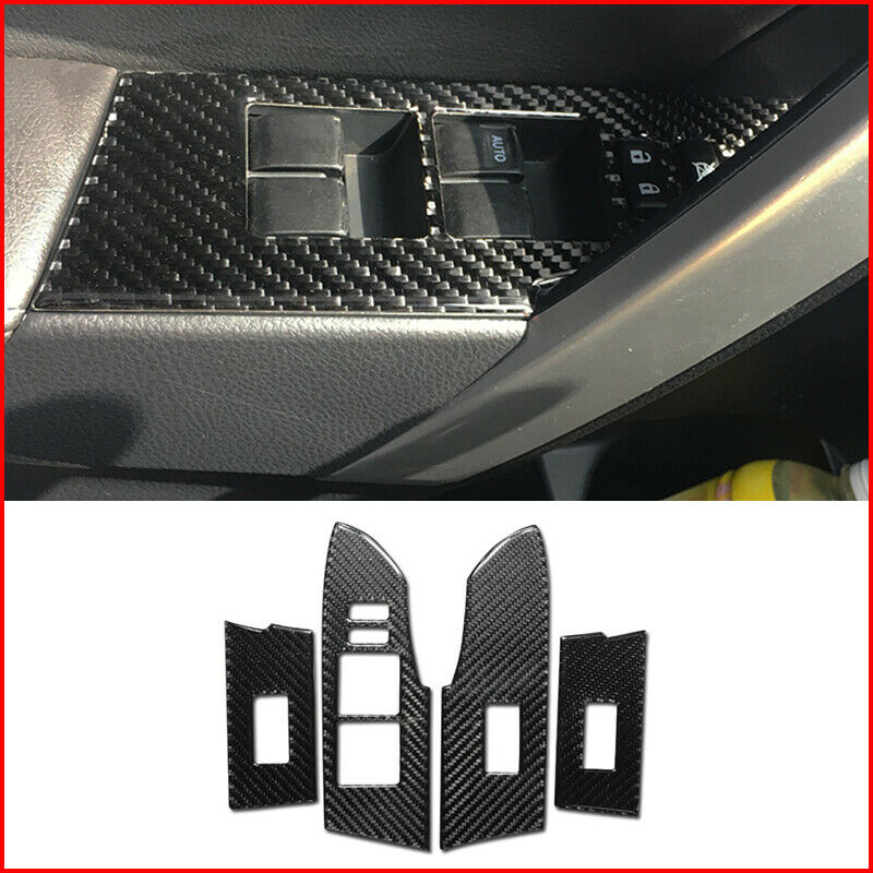 For Toyota Corolla 2014-2019 Carbon Fiber Window Lift Panel Switch Cover Trim