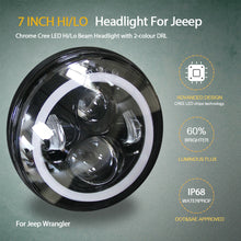 7" Projector Round LED Headlight Amber Halo DRL for Chevy C10 C20 C30 G10 G20