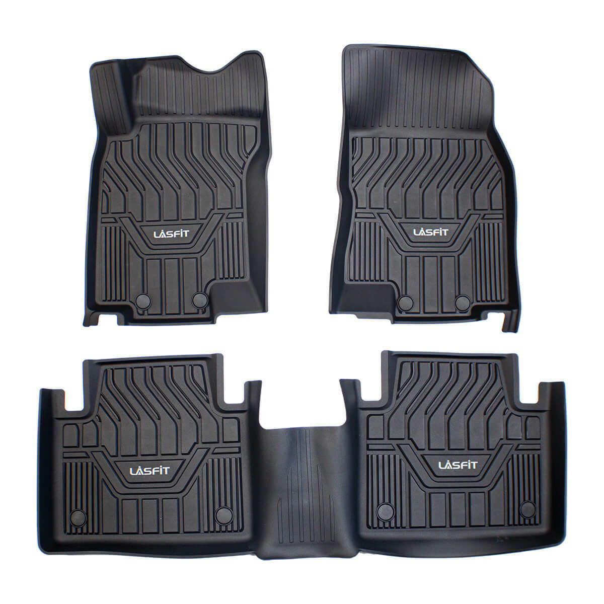 BLACK Custom All Weather Floor Mats Set For Nissan Rouge 2014-2020 Front & Rear