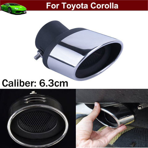 1pcs Curved Exhaust Muffler Tail Pipe Tip Tailpipe for Toyota Corolla 2008-2021