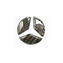 44mm Carbon Fiber Steering Wheel Center Logo Sticker For Mercedes Benz A E AMG