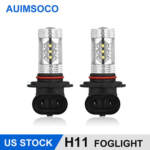 2x H11 LED DRL Bulbs Fog Light 160W White For 2007-2015 Chevrolet Silverado 1500