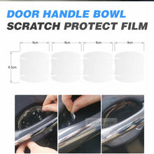 Door Handle Under Cup Anti Scratch Clear Paint Protector Film 8P For All Vehicle