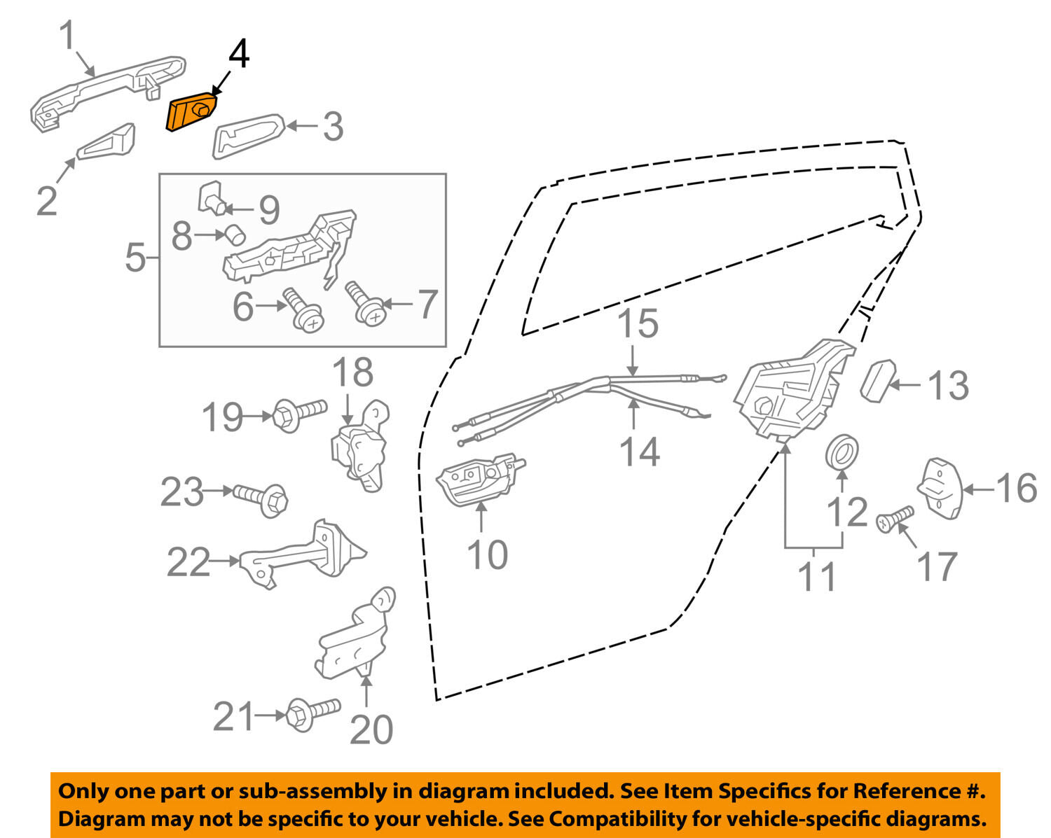 TOYOTA OEM Prius Lock Hardware-Rear Door-Handle, Outside Rear Cover 6922747020