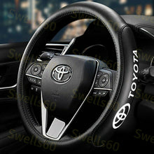 Genuine Leather New 15" Car Steering Wheel Cover For Toyota Black X1