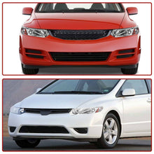 Headlights Assembly for 2006-2011 Honda Civic Sedan 4Dr Chrome Housing Headlamps