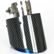 1×Universal Carbon Fiber 66mm Inlet Car Exhaust Pipe Tail Throat Muffler End Tip
