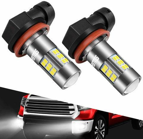 SEALIGHT H11/H8/H16 LED Fog Light Bulbs 6000K Xenon White 27 SMD Chips Foglamps
