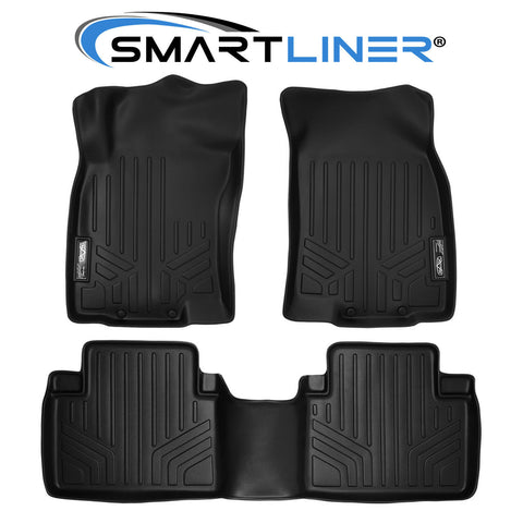 SMARTLINER Custom Fit Floor Mats Liner Set Black For Nissan Rogue 2014-2020