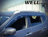 WellVisors CHROME TRIM Side Window Visors Rain Deflectors For 14-UP Nissan Rouge