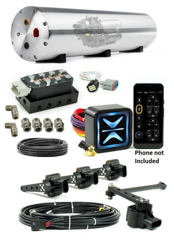 AccuAir ENDO-CT Raw Aluminum Tank Vu4 Valve Manifold ELevel+ Connect Management