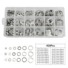 450Pcs Car Engine Oil Drain Plug Aluminum Crush Ring Sealing Rings Accessories