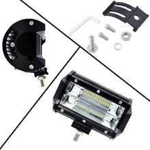 2pcs 72W LED Work Light Bar Flood Driving Lamp For Jeep SUV Truck Boat Offroad