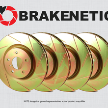 [FRONT + REAR] BRAKENETIC SPORT SLOTTED Brake Disc Rotors BSR101459