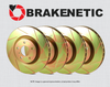 [FRONT + REAR] BRAKENETIC SPORT SLOTTED Brake Disc Rotors BSR101459