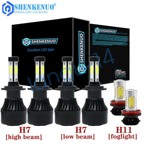 For Benz GL450 2007-2012 E320 2008-2009 Combo LED Headlight + Foglight Bulbs Kit