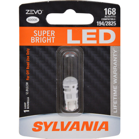 License Light Bulb-ZEVO Blister Pack Sylvania 168LED.BP
