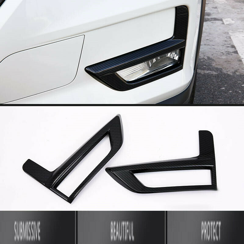 For Nissan Rogue 2017-2020 ABS Carbon Fiber Front bumper Fog Light Lamp Trim