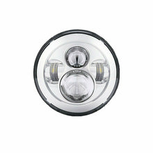 75W 7" LED Projector Headlight + Passing Lights Fit for Harley Touring Chrome