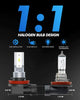 ZonCar H11 LED Fog Light Lamp Bulbs 6000K H8 H16 Fog Lamp Replacement Bulbs Pair