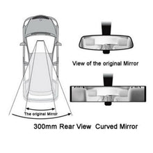 Universal 300MM Auto Wide Convex Interior Clip On Rear View Clear Mirror