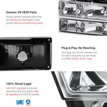 1994-1998 Chevy Silverado Suburban Tahoe CK Chrome Bumper Signal Headlight Lamps