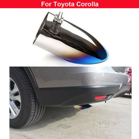 1pcs blue Stainless Steel Exhaust Tail Muffler For Toyota Corolla 2014-2020