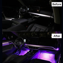 RGB multi-color 4 LED Car Interior Ambient Light 6m Neon Strip Kit APP Control