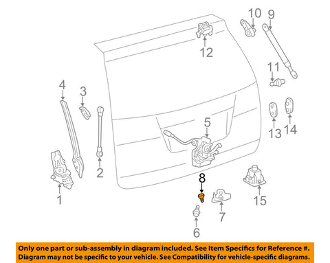 TOYOTA OEM Rear Door-Lock Striker Bolt 90148A0017