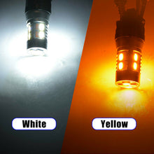 2Pcs 12V 3157 5730 20-LED Switchback Dual Color White Amber Trailer Light Bulbs