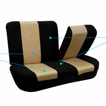 Mesh Car Seat Covers Front Rear Full Set For Auto Car SUV Van Beige Black