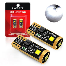 LASFIT T10 LED License Plate Light Bulbs 6000K Super Bright White 168 2825 194