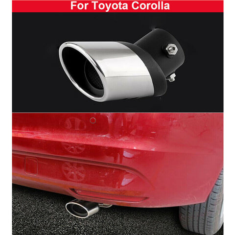 1pcs Silver Stainless Steel Exhaust Tail Muffler For Toyota Corolla 2014-2020